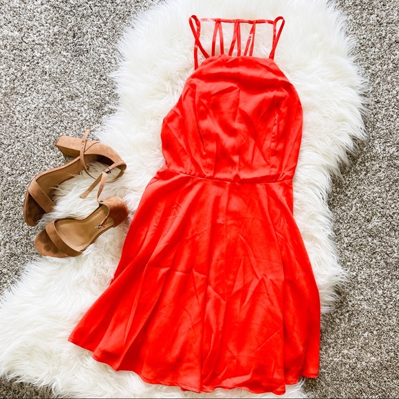 Moon Collection | Coral Strappy Back Dress - Picture 2 of 7